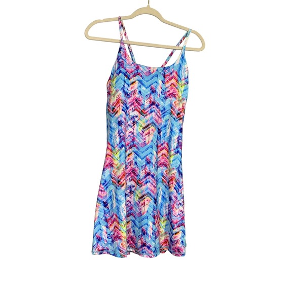 CVG Womens Large Dress Active Skort Adjustable Straps Blue Multicolor - Picture 1 of 10